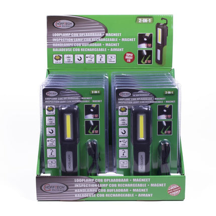 Hofftech Oplaadbare COB LED Looplamp - 150 Lumen - Magneet & Haak