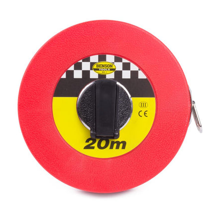 Benson Glasvezel Landmeter 20 meter - Rood - Waterbestendig