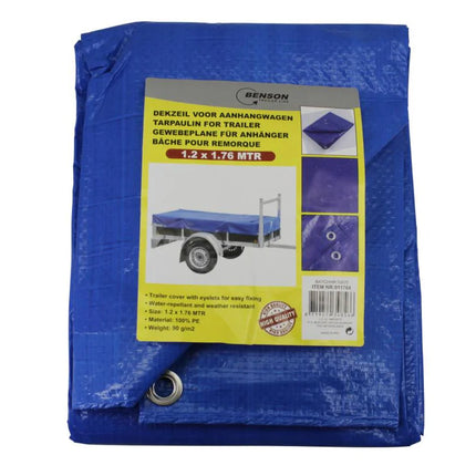 Benson Afdekzeil Aanhanger - 120 x 176 cm - Waterafstotend - Blauw