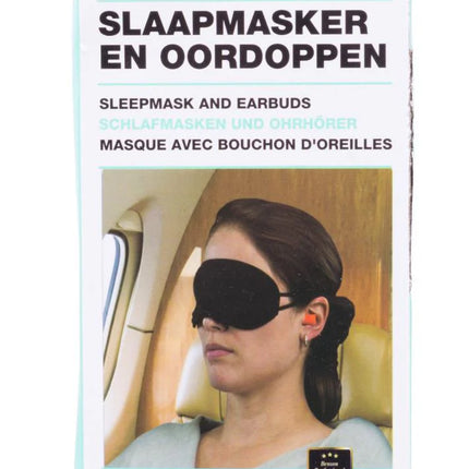 Benson Reisset Slaapmasker en Oordoppen - Zwart - Comfortabel - Universeel