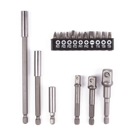 Benson Bit- en Dopverlengset - 16-delig - Magnetisch - Chroom Vanadiumstaal
