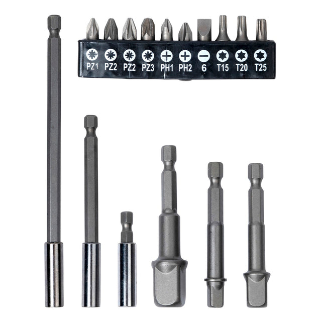 Benson Bit- en Dopverlengset - 16-delig - Magnetisch - Chroom Vanadiumstaal
