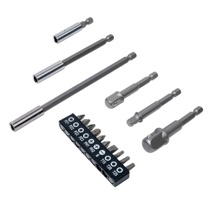 Benson Bit- en Dopverlengset - 16-delig - Magnetisch - Chroom Vanadiumstaal