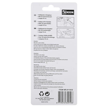 Benson Multifunctioneel Inklapbaar Hobbymes - Ergonomisch - Zwart