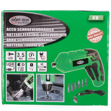 Hofftech Draadloze Accuschroevendraaier - 3.6V Li-ion - LED-verlichting