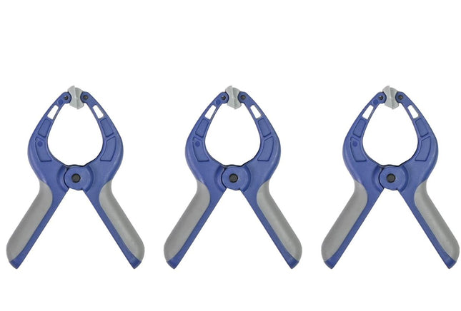 Benson Zeilklemmen - 75 mm - Krachtige Veer - 3 stuks - Blauw/Zwart