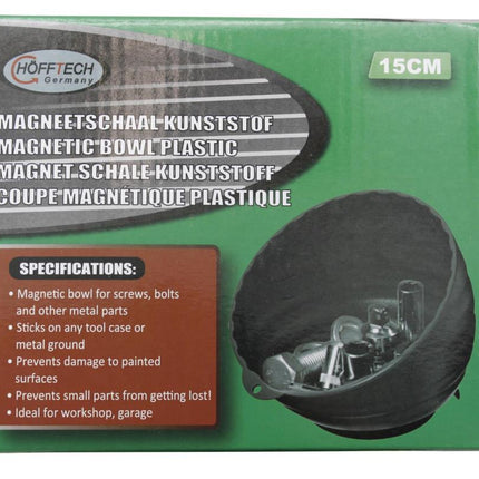 Hofftech Magnetische Kunststof Schaal – Ø 15 cm – Afgeschuind Ontwerp