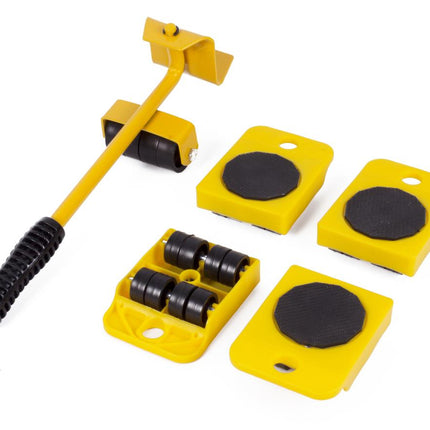 Benson Meubelrollerset met Hefboom 5-Delig - 150 kg - Anti-Slip