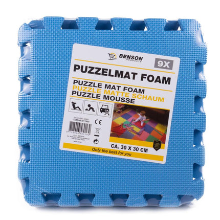 Benson Puzzelmat - Foam Speelmat - 9 Delig - 30 x 30 cm - Zachte Vloertegels