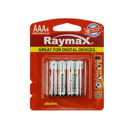 Raymax AAA Batterijen - LR03 - 1.5V - 4 stuks - High Power Alkaline