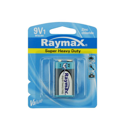Raymax 9V Batterij - 6F22 - Blokbatterij - Zink-Carbon