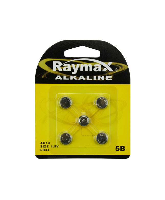 Raymax Knoopcelbatterijen - AG13 / LR44 - Alkaline - 1.5V - 5 stuks