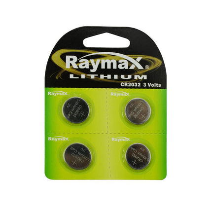 Raymax Knoopcelbatterijen - CR2032 - Lithium - 3V - 4 stuks