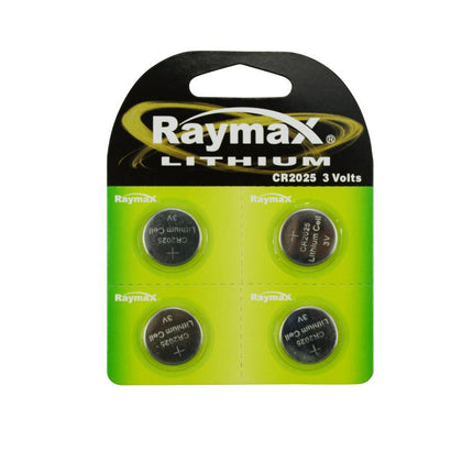 Raymax Knoopcelbatterijen - CR2025 - Lithium - 3V - 4 stuks