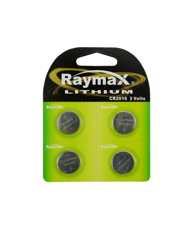 Raymax Knoopcelbatterijen - CR2016 - Lithium - 3V - 4 stuks
