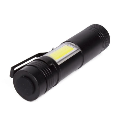Hofftech Mini Tactical Zaklamp – LED + COB – 240 Lumen – Aluminium – 92 mm