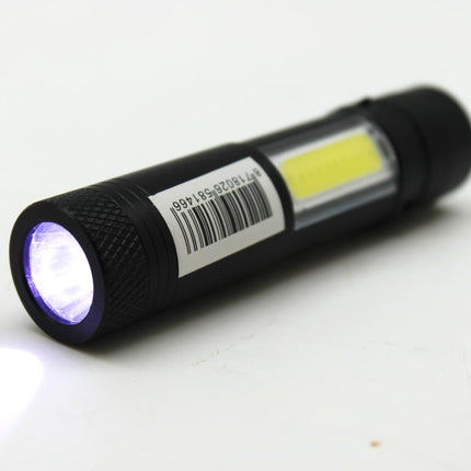 Hofftech Mini Tactical Zaklamp – LED + COB – 240 Lumen – Aluminium – 92 mm
