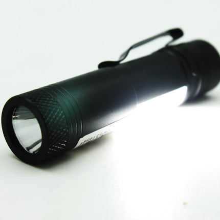 Hofftech Mini Tactical Zaklamp – LED + COB – 240 Lumen – Aluminium – 92 mm