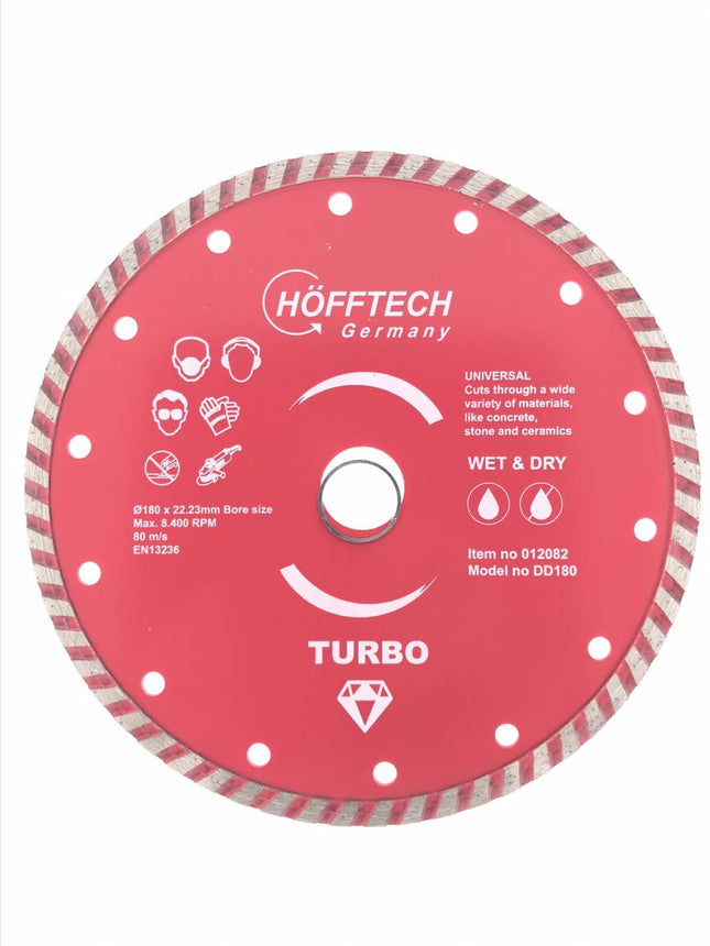 Hofftech Diamantschijf - Ø 180 mm - Nat & Droog - Steen & Beton