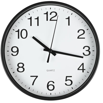 Benson Moderne Wandklok - Ø 20 cm - Zwart/Wit Mix