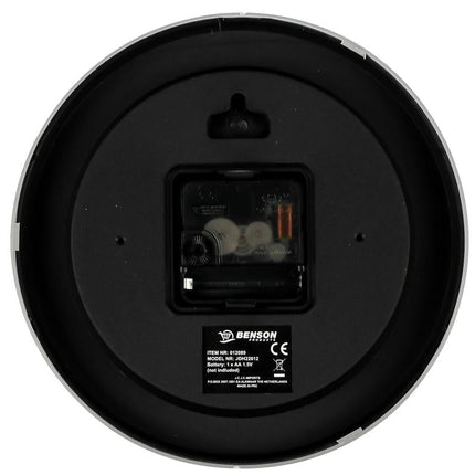 Benson Moderne Wandklok - Ø 20 cm - Zwart/Wit Mix