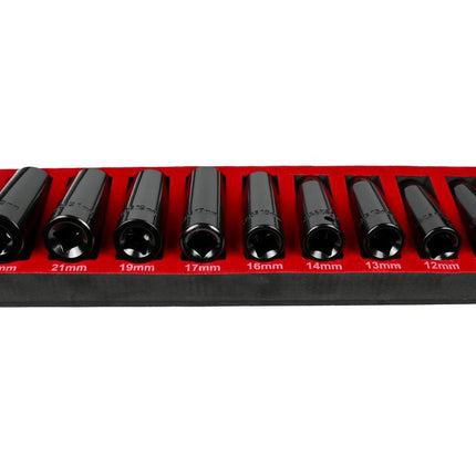 Benson Slagmoerdoppenset - 11-delig - 1/2" aansluiting - 10 t/m 24 mm