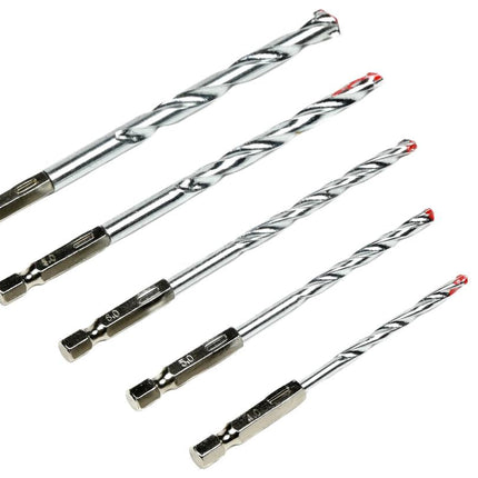 Benson Steenboorset - 5-delig - HEX Bitaansluiting - 4 t/m 10 mm