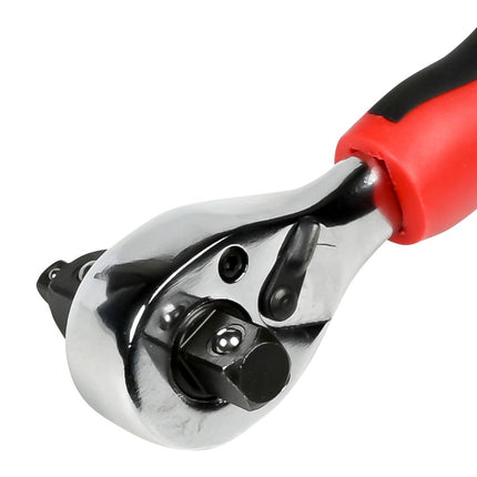 Hofftech 3-in-1 Stubby Ratel - 1/4", 3/8" & 1/2" - 72 Tands - 135 mm