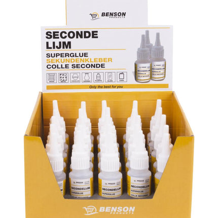 Benson Secondelijm - 20 gram - Snelle Hechting - Cyanoacrylaat