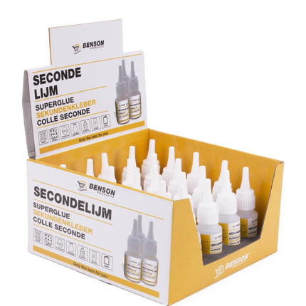 Benson Secondelijm - 20 gram - Snelle Hechting - Cyanoacrylaat