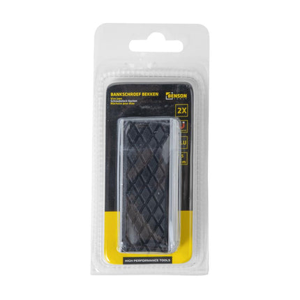 Benson Magnetische Bankschroefbekken - 75 mm - Set van 2 - Diamantpatroon