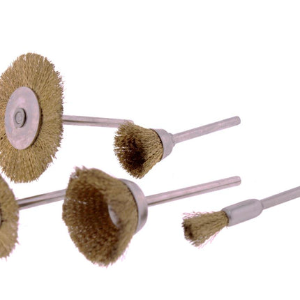 Hofftech Multislijper Borstelset – 5-delig – Koolstofstaal & Messing