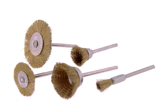 Hofftech Multislijper Borstelset – 5-delig – Koolstofstaal & Messing