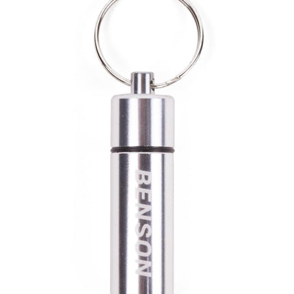 Benson Aluminium Pillendoosje Sleutelhanger – Waterdicht – Zilver – 52 mm