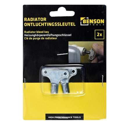 Benson Radiator Ontluchtingssleutel - Messing - 2 stuks