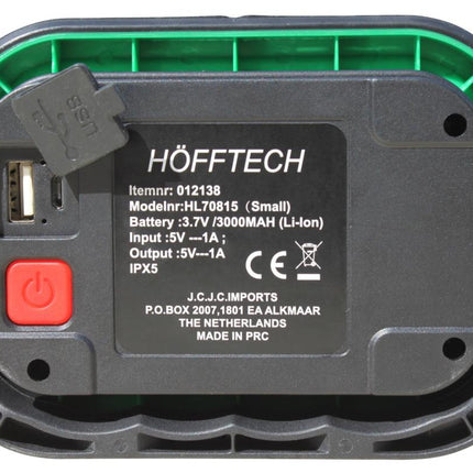 Hofftech LED Werklamp 10W - Oplaadbaar + Powerbank 3000 mAh - IPX5