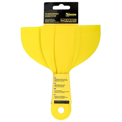 Benson Plamuurmessenset 3-delig - Kunststof - 38, 75 & 150 mm