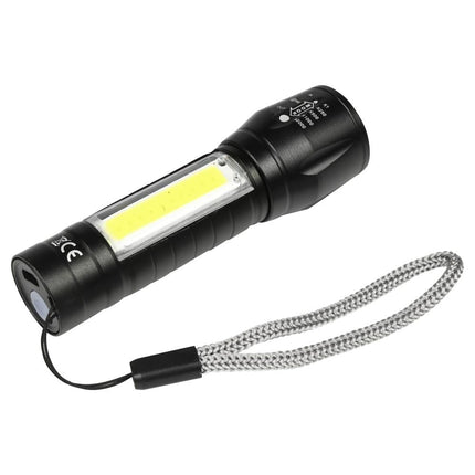 Hofftech Tactical 2-in-1 LED & COB Zaklamp – 3W – Oplaadbaar – 2000x Zoom
