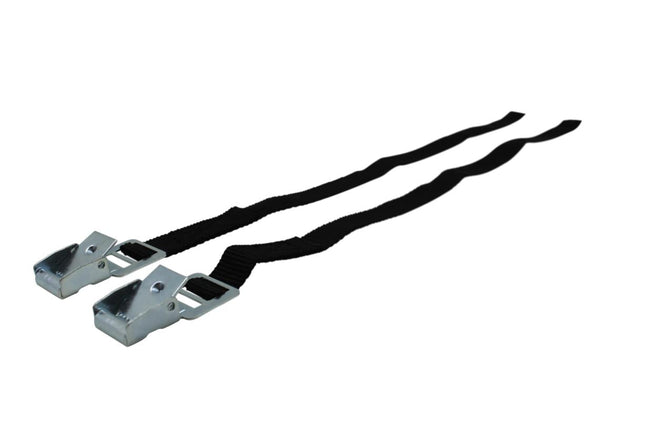 Benson Fietsriempjes met Metalen Gesp - 40 cm - 2 Stuks - Zwart