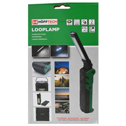 Hofftech 2-in-1 LED Looplamp & Zaklamp - 5W COB - Powerbank - Dimbaar