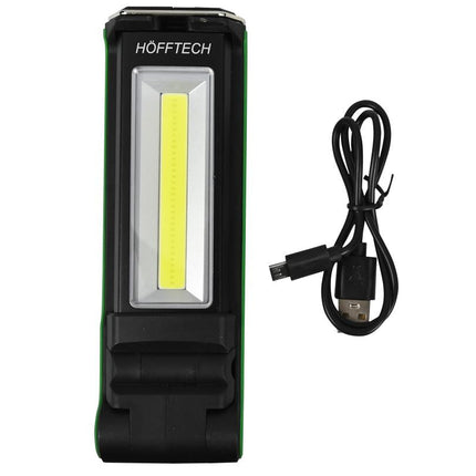 Hofftech 2-in-1 LED Looplamp & Zaklamp - 5W COB - Powerbank - Dimbaar