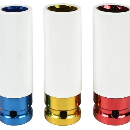 Hofftech Slagdoppenset voor Lichtmetalen Velgen – 3-delig – Cr-Mo Staal – 1/2"