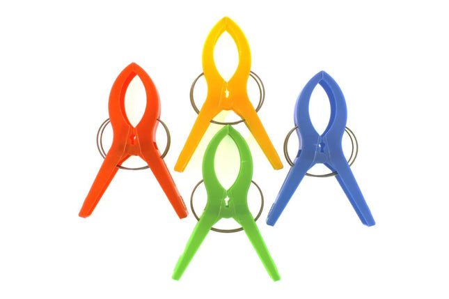 Benson Grote Badlakenknijpers - 4 Stuks - Voor Strandstoel & Ligbed - Mix