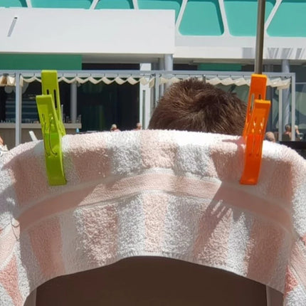 Benson Grote Badlakenknijpers - 4 Stuks - Voor Strandstoel & Ligbed - Mix