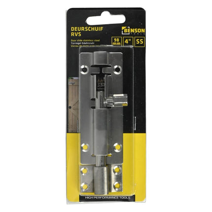 Benson Deurschuif Profielgrendel – 100 mm – RVS – Weerbestendig