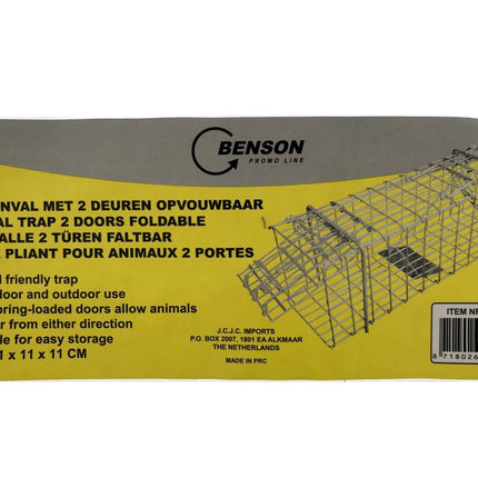 Benson Opvouwbare Dierenval - 2 Deuren - 31 x 11 x 11 cm - Ongediertebestrijding