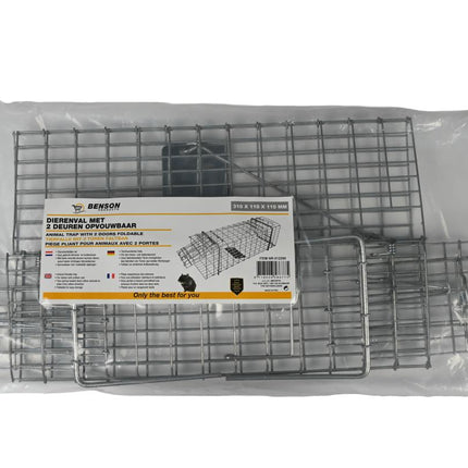 Benson Opvouwbare Dierenval - 2 Deuren - 31 x 11 x 11 cm - Ongediertebestrijding
