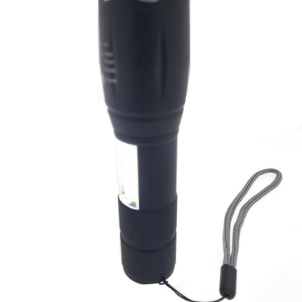 Hofftech Tactical 2-in-1 LED & COB Zaklamp – 5W + 3W – Oplaadbaar – 1200 mAh – 5 Modi
