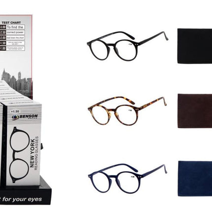 Benson Leesbril Display New York - Inclusief Etui - Assortiment