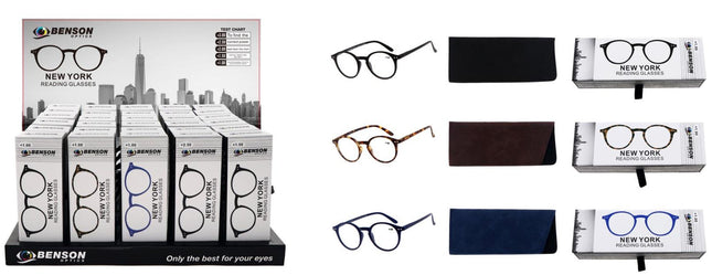 Benson Leesbril Display New York - Inclusief Etui - Assortiment